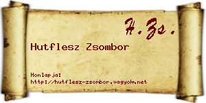 Hutflesz Zsombor névjegykártya