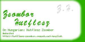 zsombor hutflesz business card